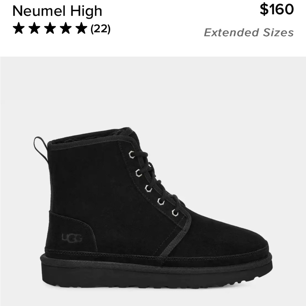 Men’s AUTHENTIC UGG NEUMEL HIGH BLACK CHUKKA BOOT